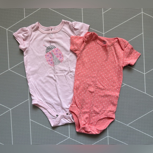 Garanimals Other - Carters|Baby Girls' Pink and Coral Polka Dot One-Piece Bodysuits,Ladybug•••24M